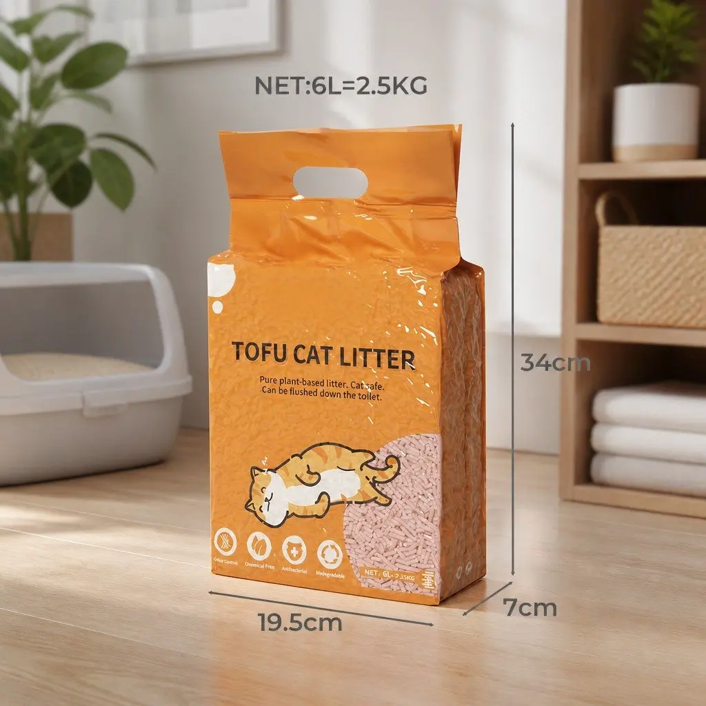 Tofu Cat Litter Biodegradable Clumping Peach Scent 2.5kg