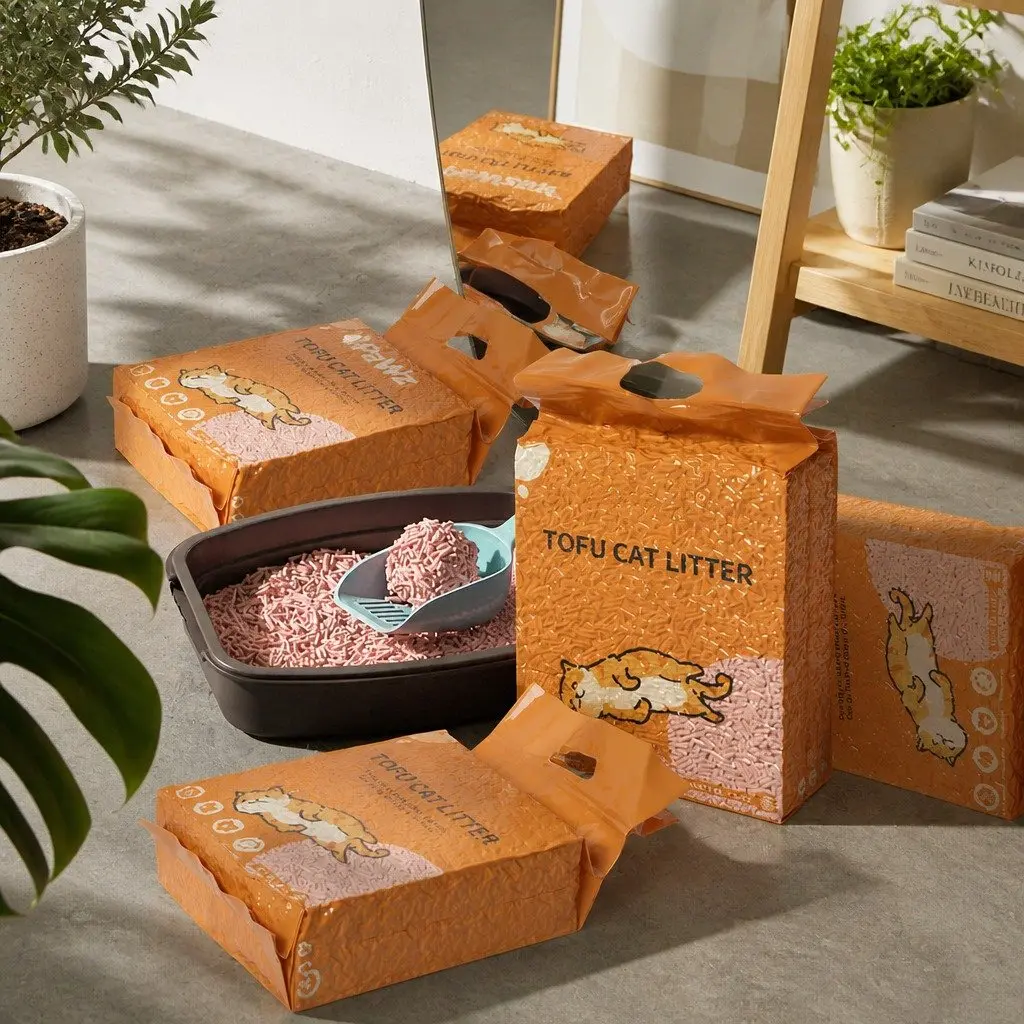 Tofu Cat Litter Biodegradable Clumping Peach Scent 2.5kg