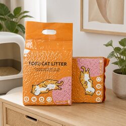 Tofu Cat Litter Clumping Watermelon Scent Flushable Biodegradable 2.5kg x4 Bags