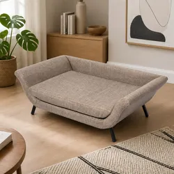 Pet Sofa Bed Raised Elevated Soft Foam Dog Cat Sleeping Lounger