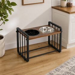 Adjustable Height Pet Feeder Elevated Dog Bowl Large Multi Level Stand Stainless
