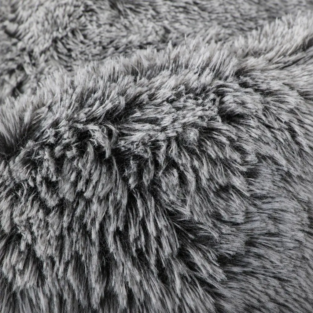 Pet Bed Memory Foam Dog Donut Charcoal Medium Washable Cushion Bolster Rim