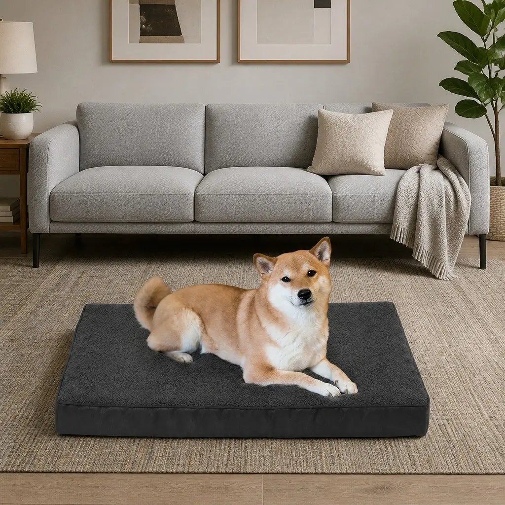 Grey Orthopaedic Bed for Dogs and Cats