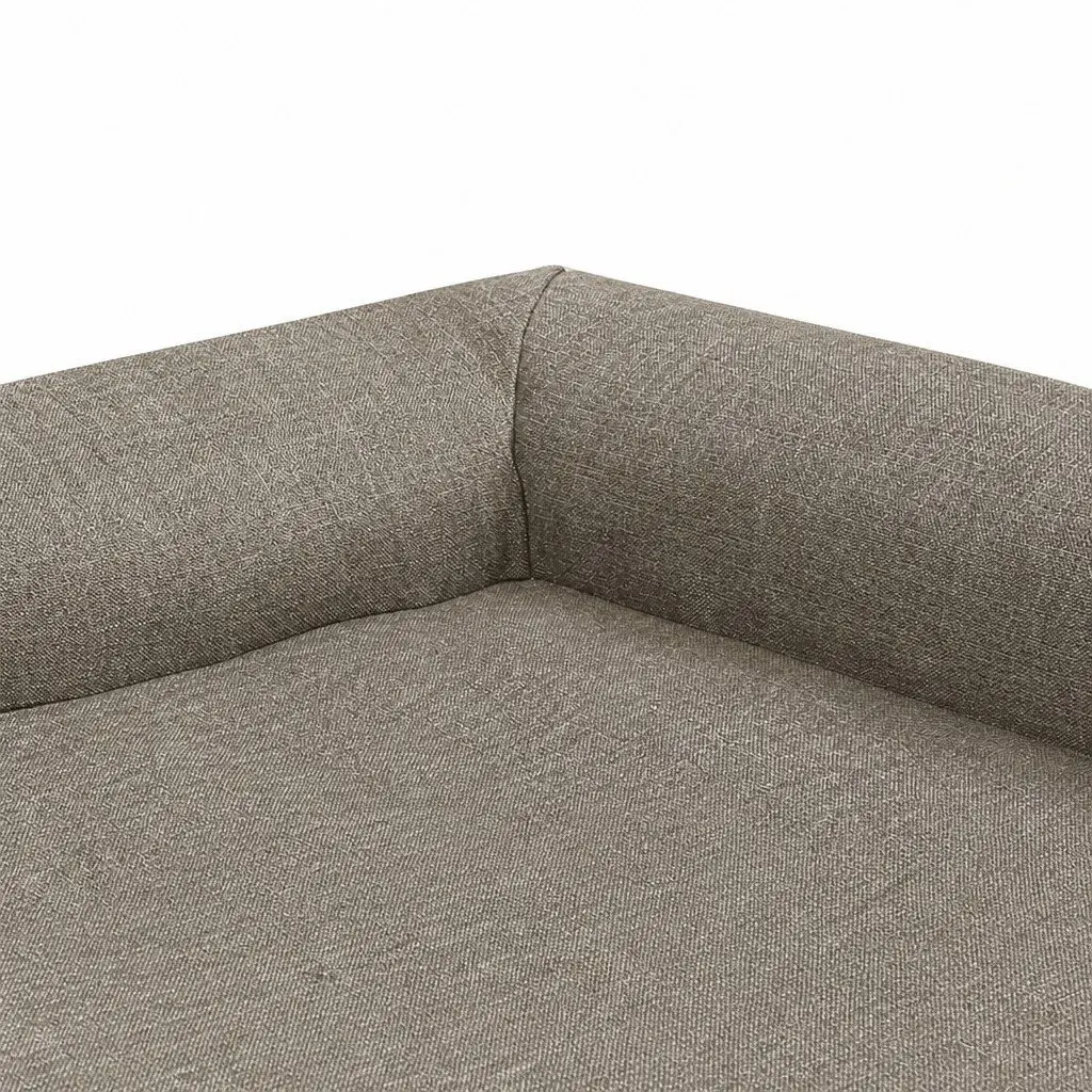 XL Memory Foam Dog Bed L-Shaped Bolster Coffee Colour Orthopedic Support Pet Sofa