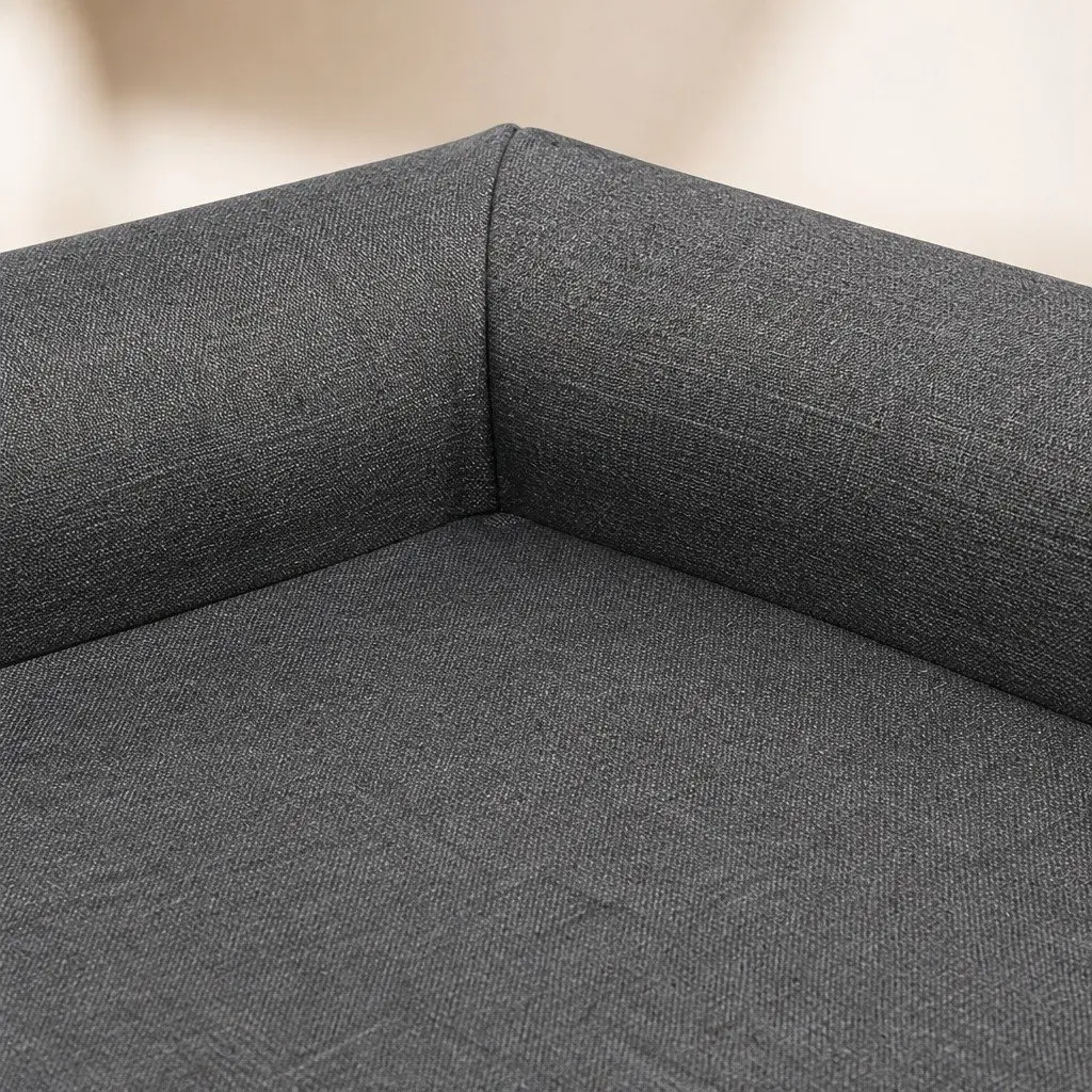 Large Grey Memory Foam Pet Sofa Bed with Bolster Support and Waterproof Lining for Comfort and Joint Relief