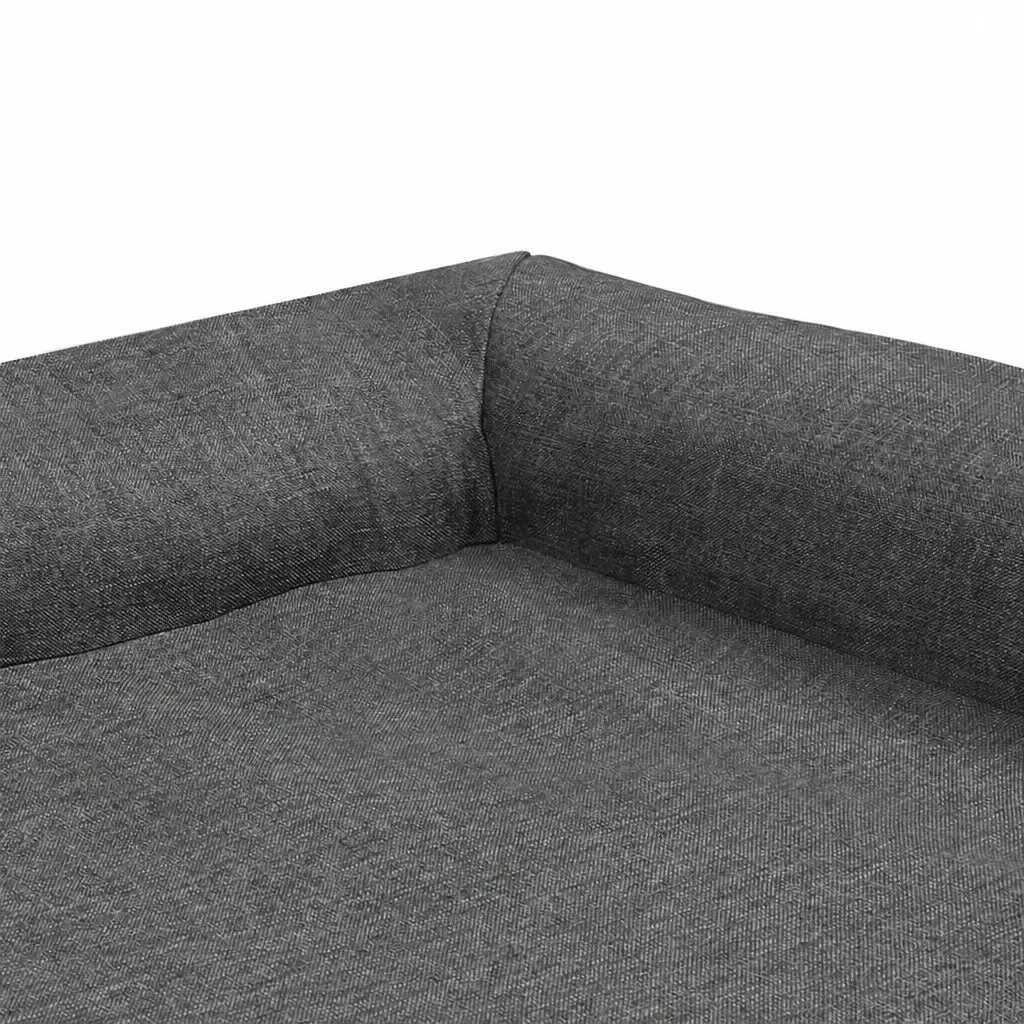 Orthopedic Dog Bed Memory Foam Medium Grey L-Shaped Bolster Removable Washable Cover