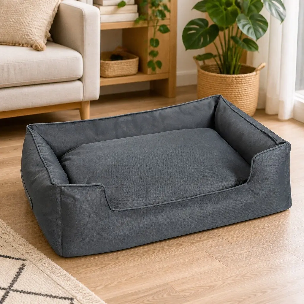 Pet Dog Bed Waterproof Oxford Fabric 70cm x 55cm Grey