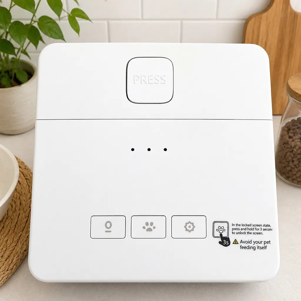 Automatic Pet Feeder Water Dispenser 2-in-1 WiFi App Control 5L Food 4L Water White
