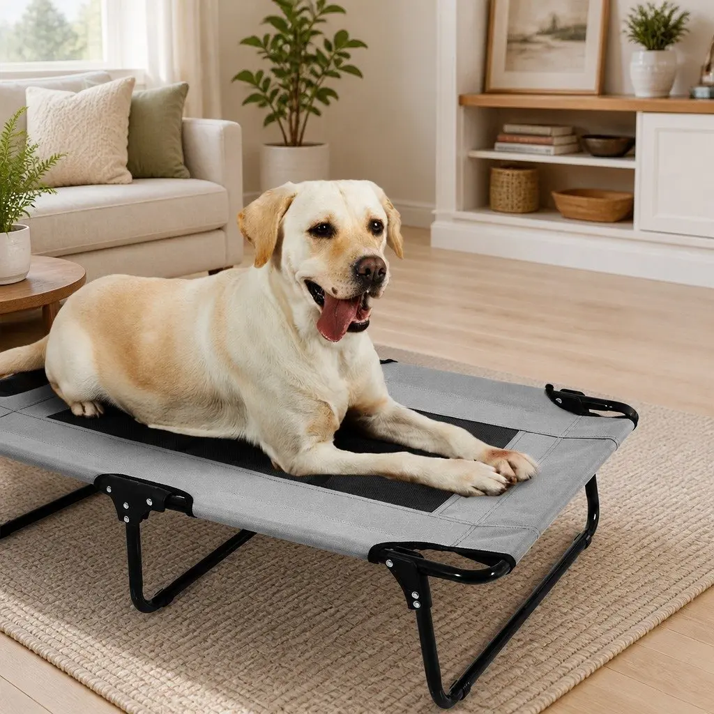 Elevated Pet Bed Large Raised Dog Trampoline Foldable Cooling Outdoor Indoor