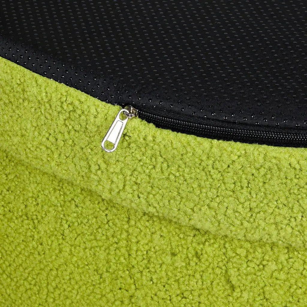 Memory Foam Dog Bed Orthopedic Sherpa Fleece Bolster Waterproof Green 78cm