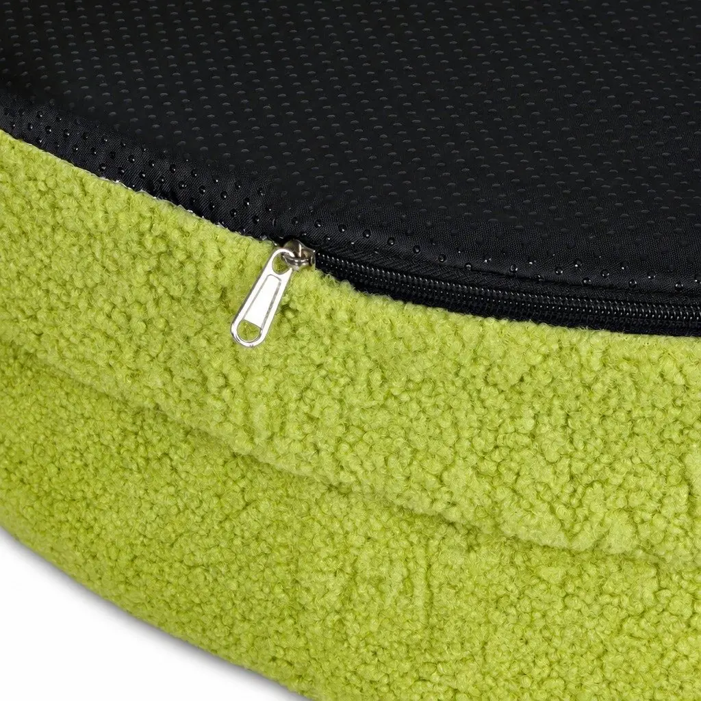 Orthopedic Memory Foam Dog Bed Waterproof Sherpa 60cm Green