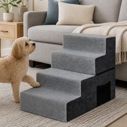 Practical 4 Step Pet Stairs for Easy Access