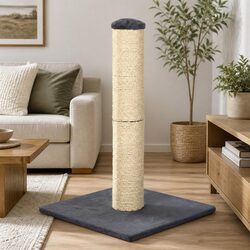 Cat Scratching Post Tower Sisal Rope Tall Stable Large Cats Furniture Plush Grey