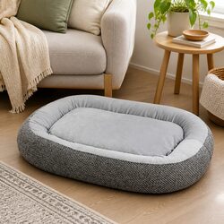 Pet Dog Bed Orthopedic Plush Washable Non Slip Indoor Cushion Bolster Support