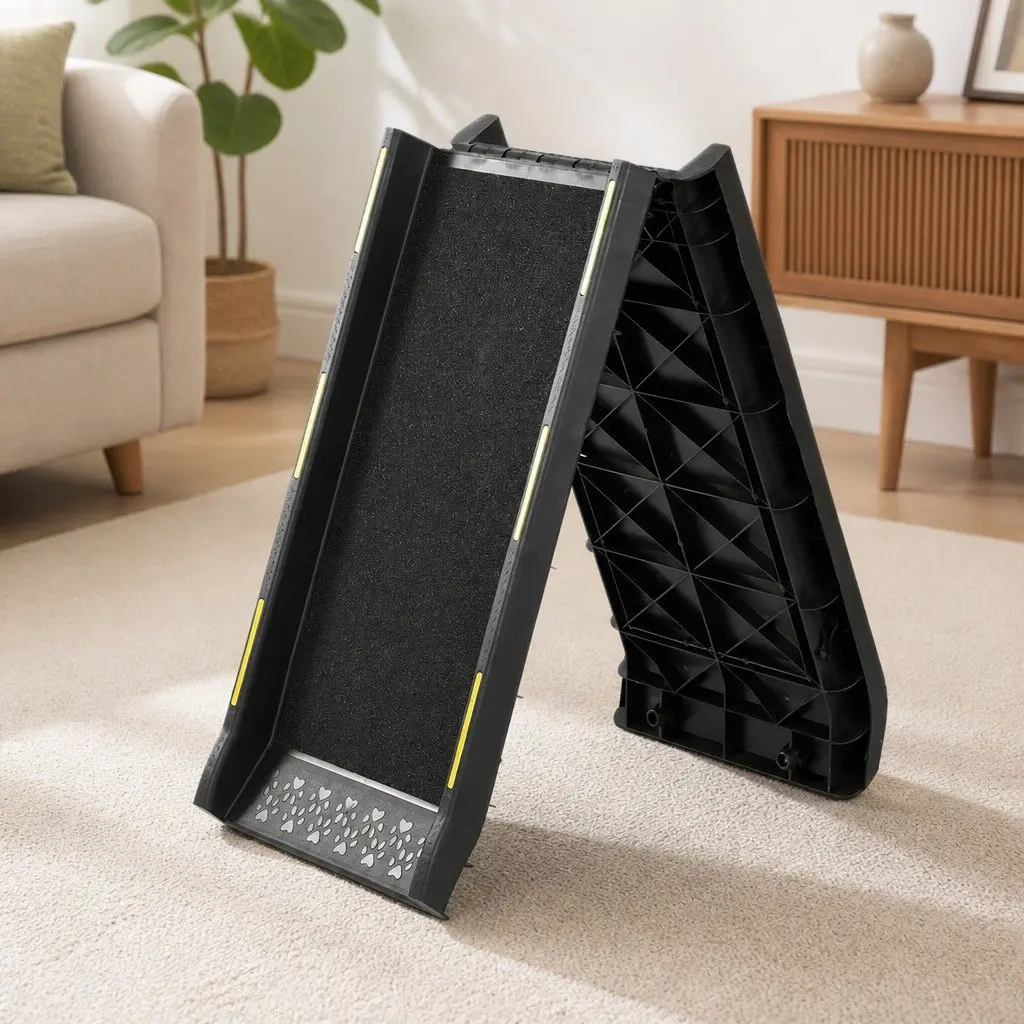 Dog Ramp Foldable Portable Polyethylene Large Black