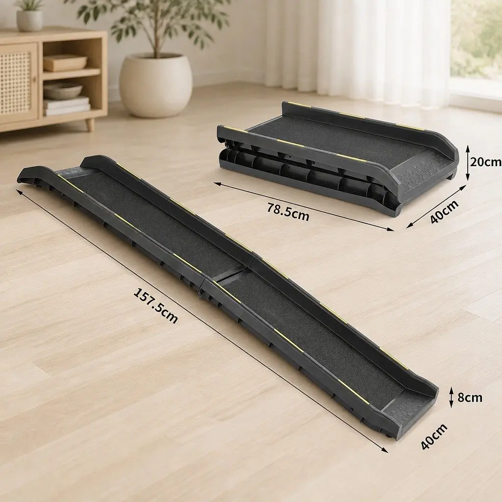 Dog Ramp Foldable Portable Polyethylene Large Black