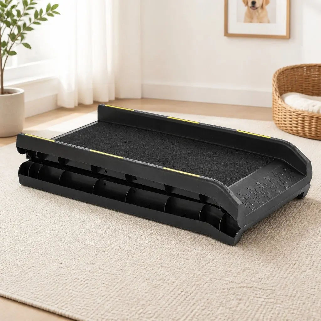 Dog Ramp Foldable Portable Polyethylene Large Black