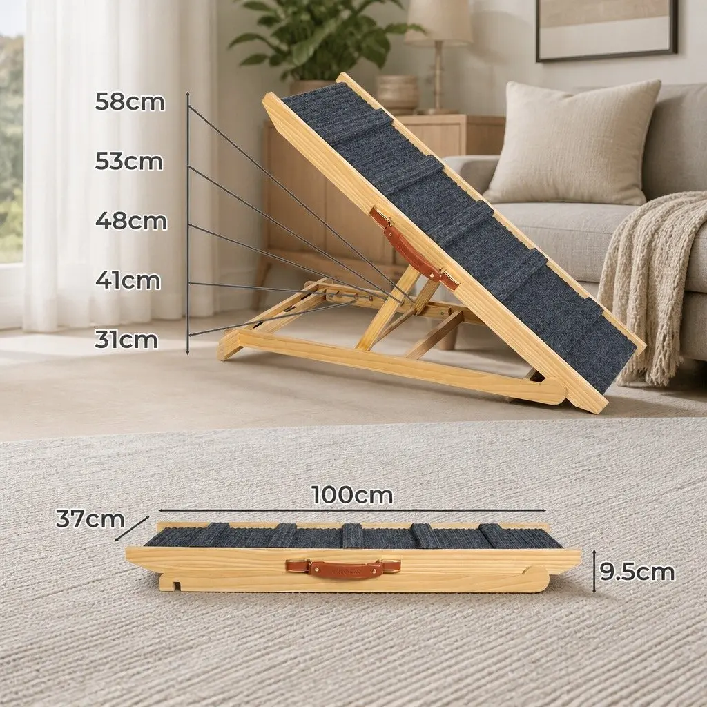 5-Level Pet Ramp for Easy Access at Home