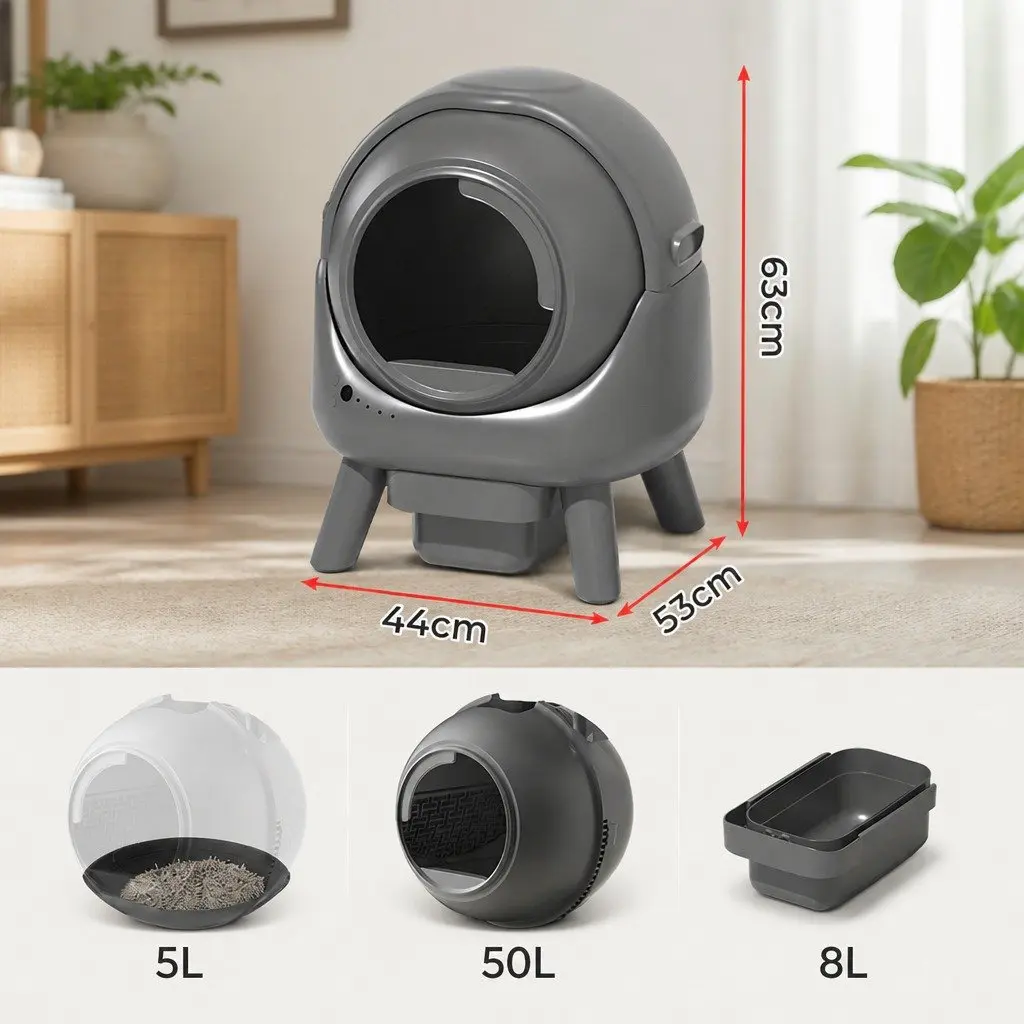 Smart Self Cleaning Cat Litter Box APP Control Rolling Automatic Sifting Pet
