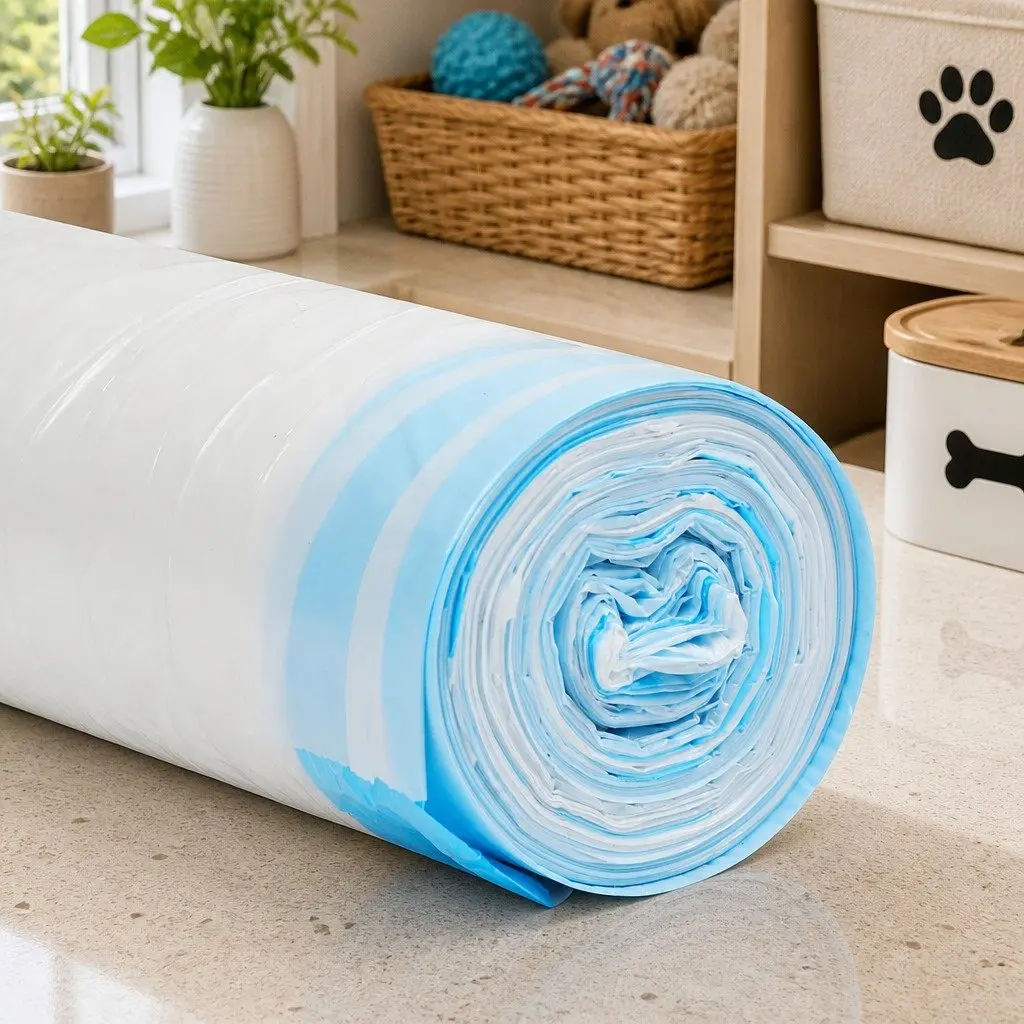 Waste Bags Disposable Plastic 55cm x 28cm White 6 Rolls