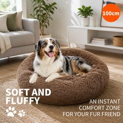 Practical XL Round Dog Bed 100cm for Any Room