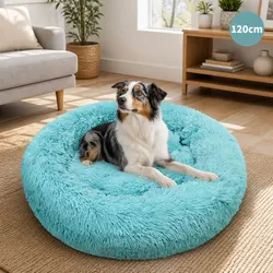 Functional Pet Bed for Any Room - 120cm Green Round Design
