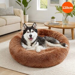Practical Round Pet Bed Perfect for Home Use 120cm
