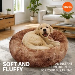 Practical Round Pet Bed for Cozy Home Use