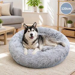 Practical Round Pet Bed for Relaxation in Your Home 120cm