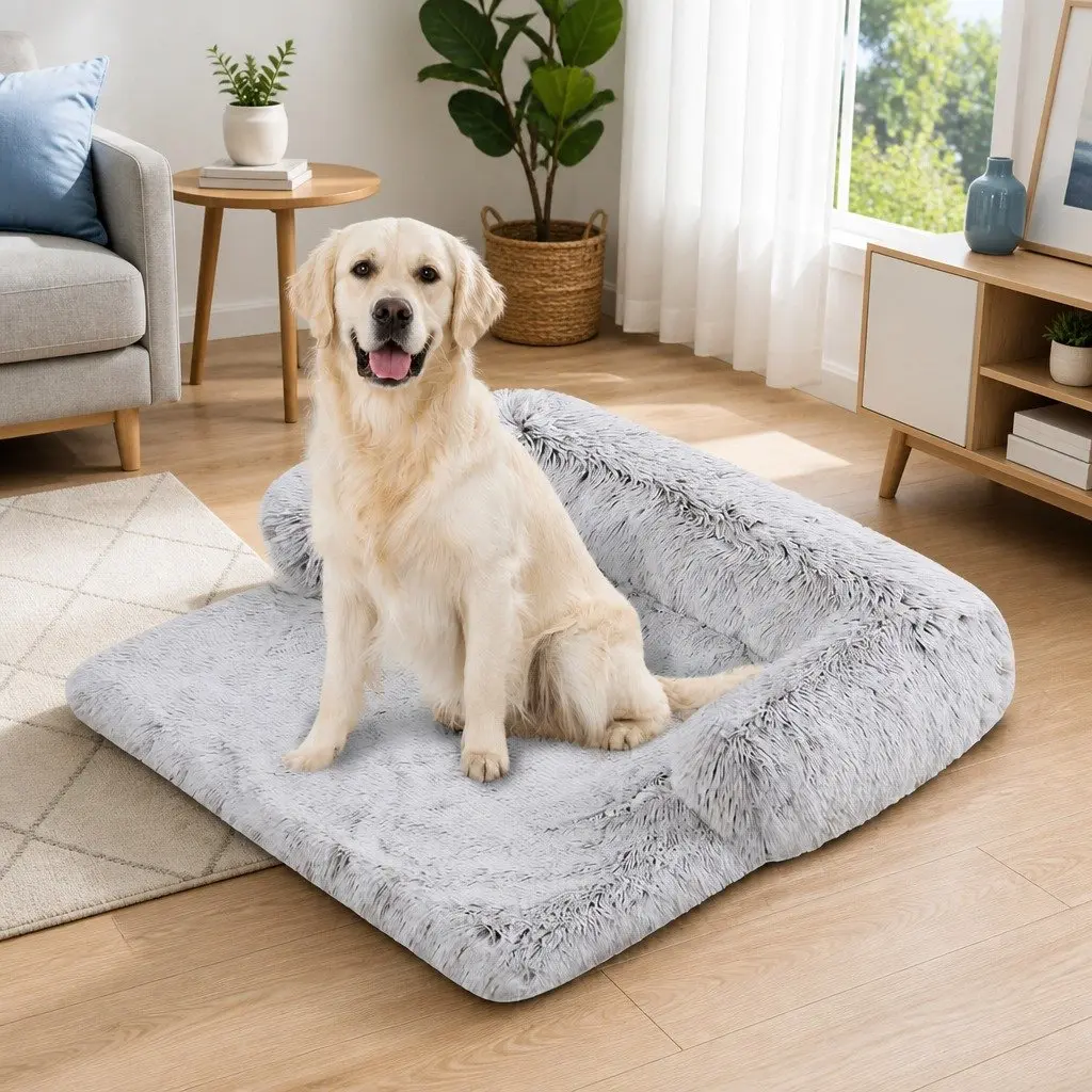 Pet Sofa Bed Plush Waterproof Large Gradient Grey