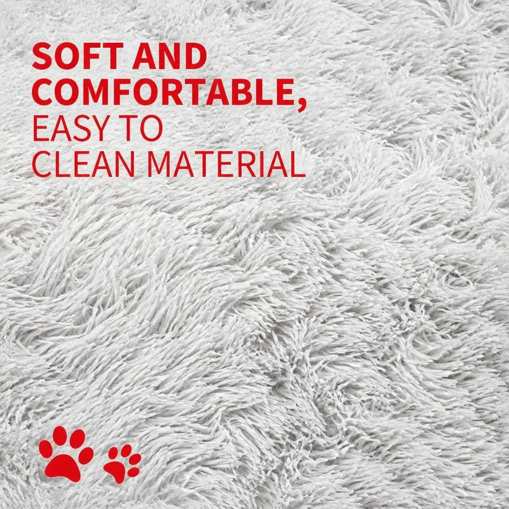 Pet Sofa Bed Plush Waterproof Gradient Grey 76x76x15cm
