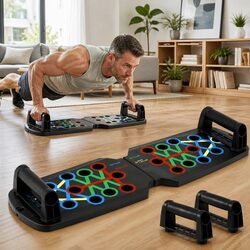 Push Up Board Home Gym Multi Function Workout Rack Black Portable Fitness