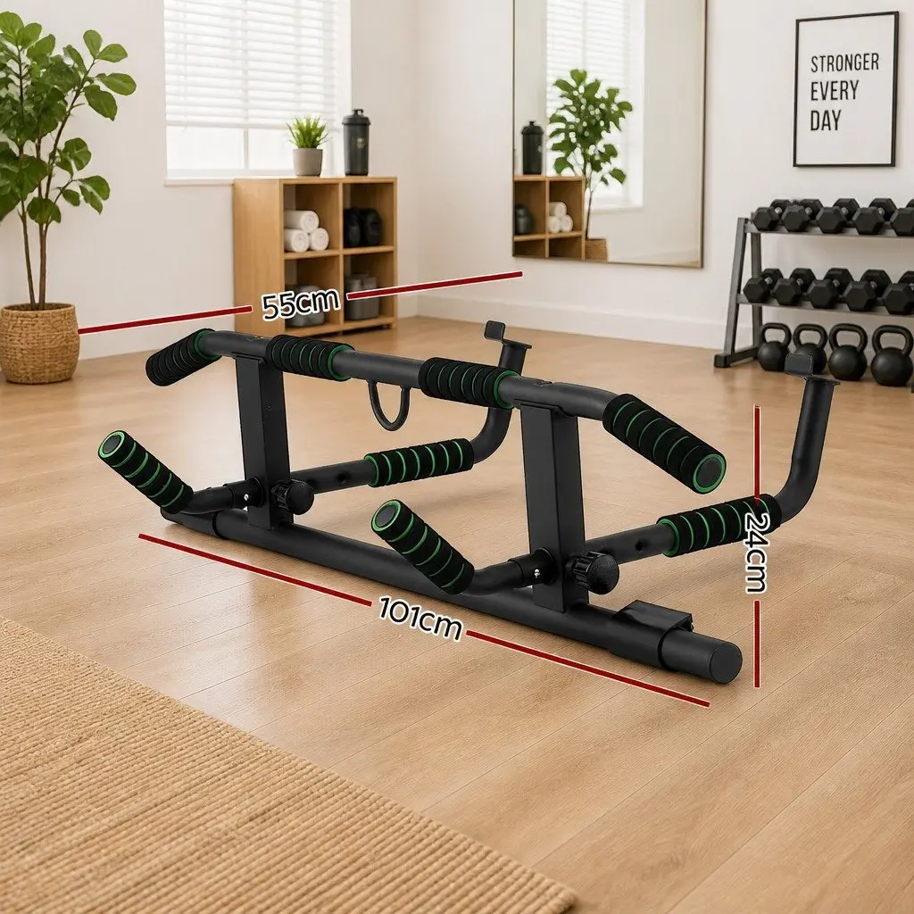 Pull Up Bar Multi-Grip Home Gym 101cm Black