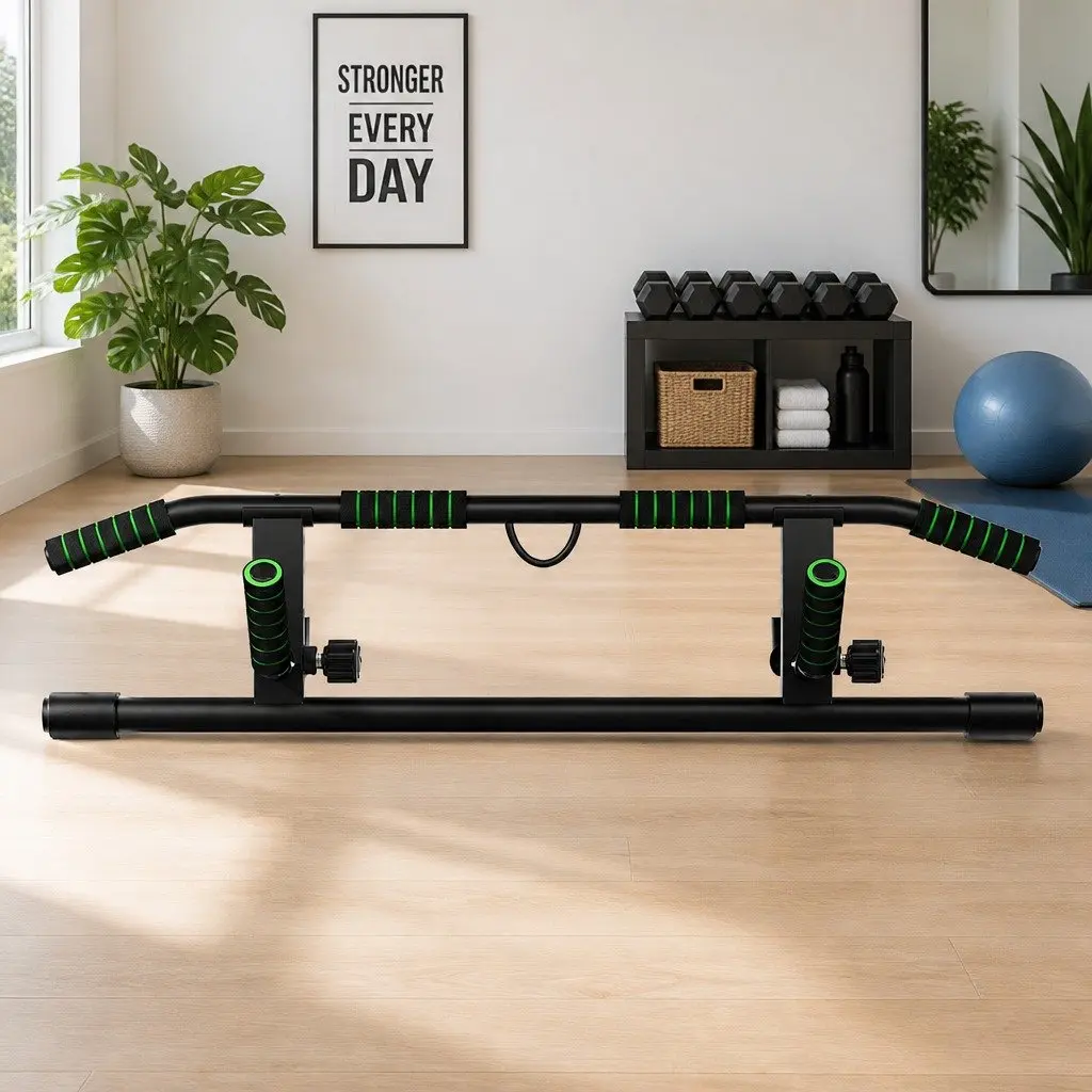 Pull Up Bar Multi-Grip Home Gym 101cm Black
