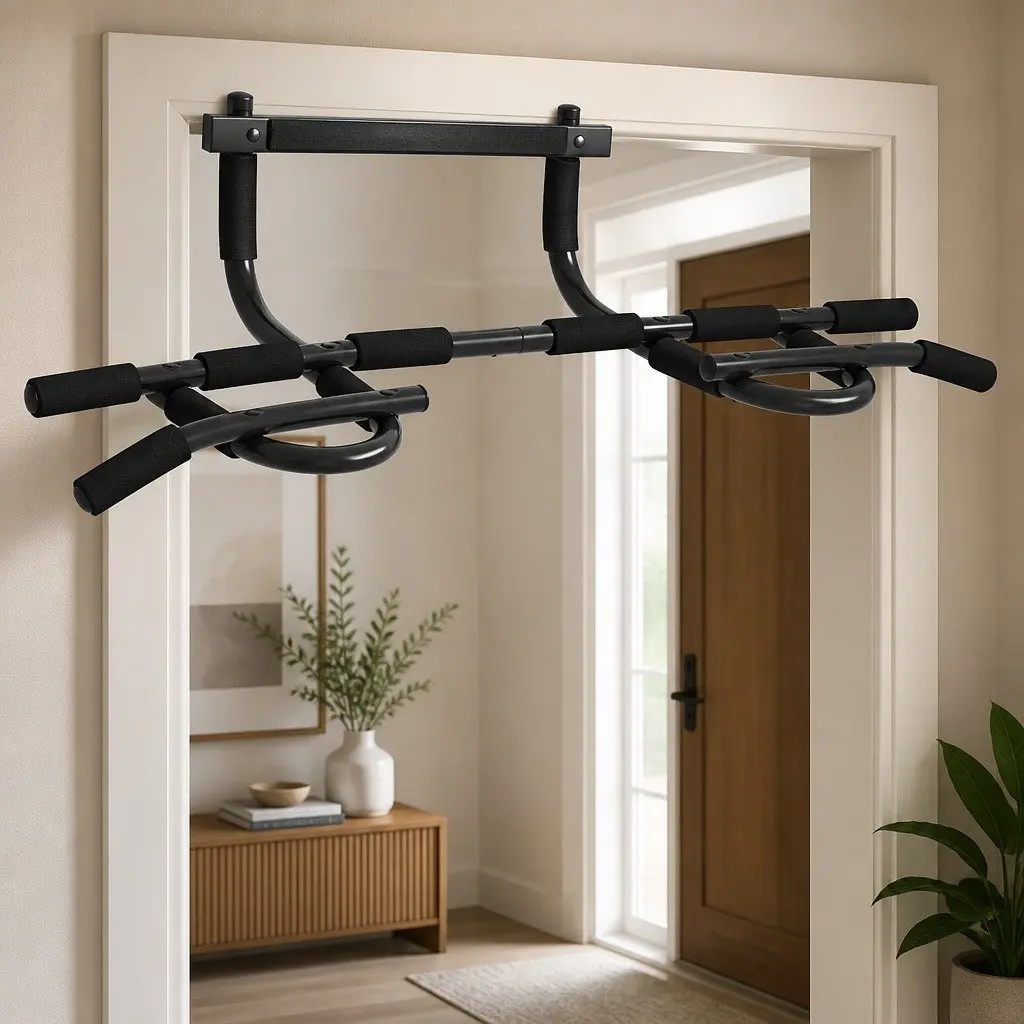 Pull Up Bar Steel 104CM Black Multifunctional Doorway Horizontal Bar for Home Gym Exercise Training