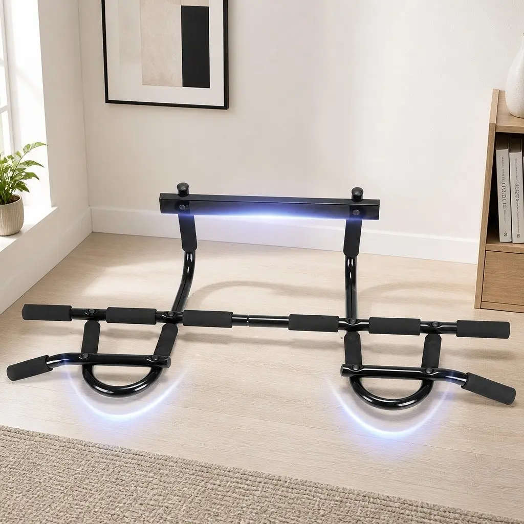 Pull Up Bar Steel 104CM Black Multifunctional Doorway Horizontal Bar for Home Gym Exercise Training
