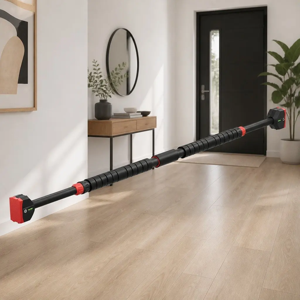 Pull Up Bar Telescopic Steel 90-125cm Black