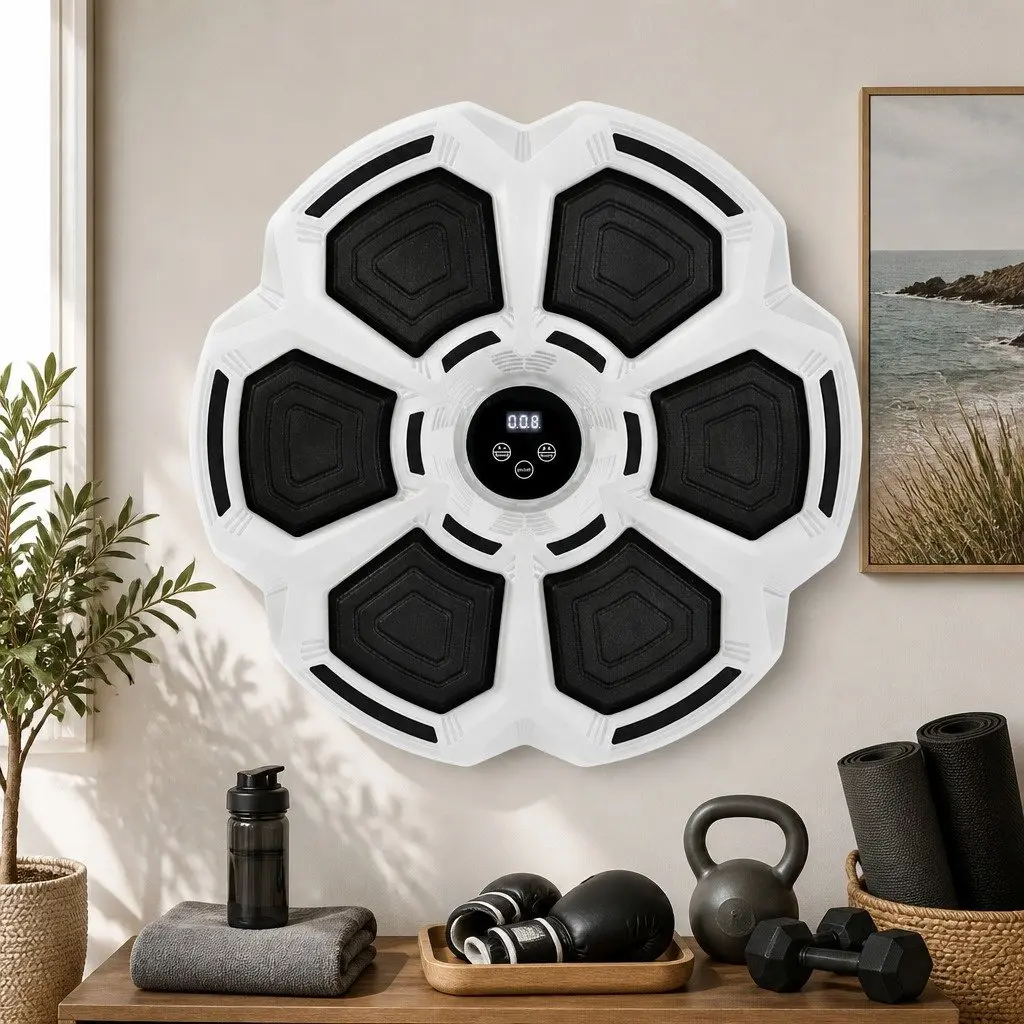 Electronic Punching Box Wall Mounted 40cm Diameter Grey Bluetooth 9 Speeds
