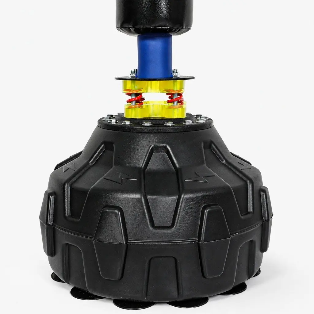 Free Standing Adjustable Height Boxing Speed Ball Reflex Training Black Multi-layer Leather