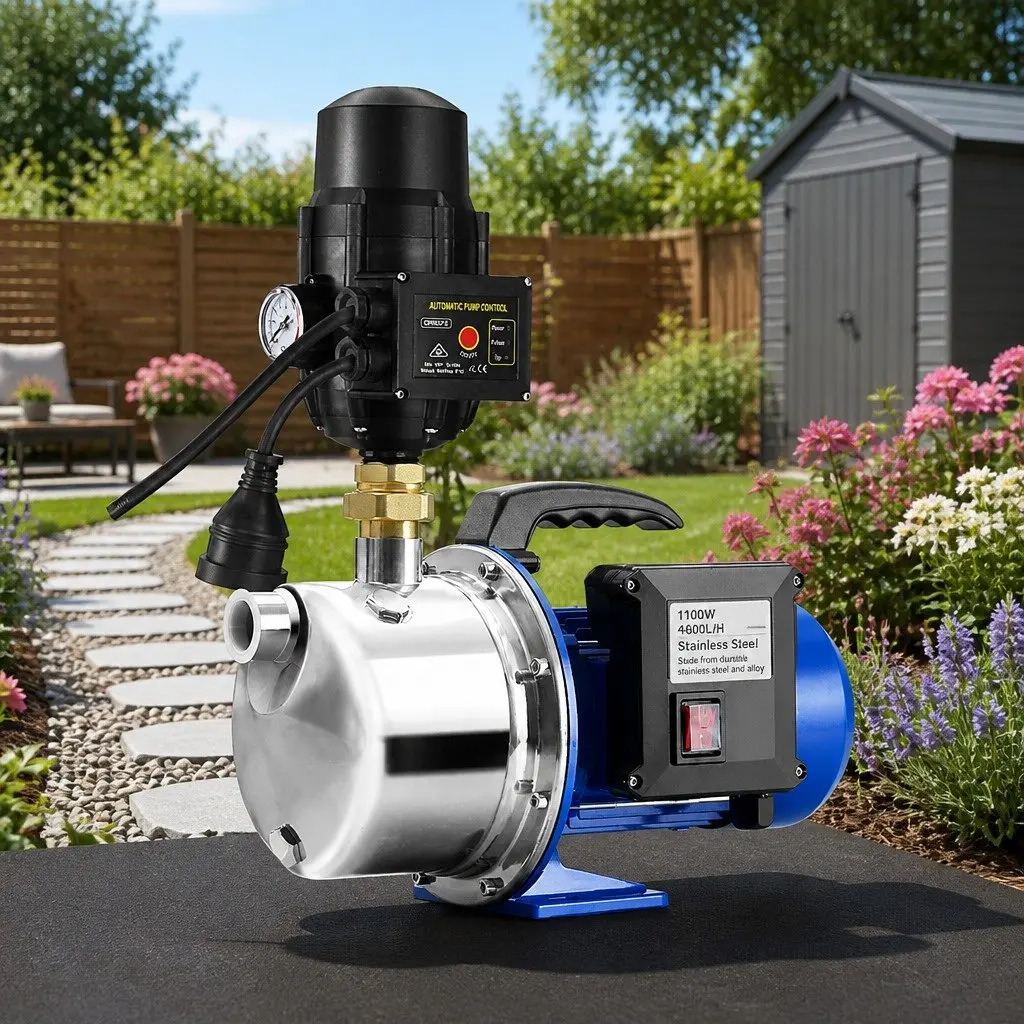 Irrigation Pump Stainless Steel 1100W 4600L/H Black or Blue
