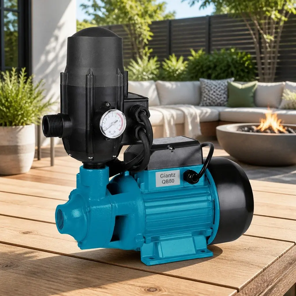 Water Pump 750W Garden Irrigation Booster Pressure Tank Auto Cleaning Pool Jet