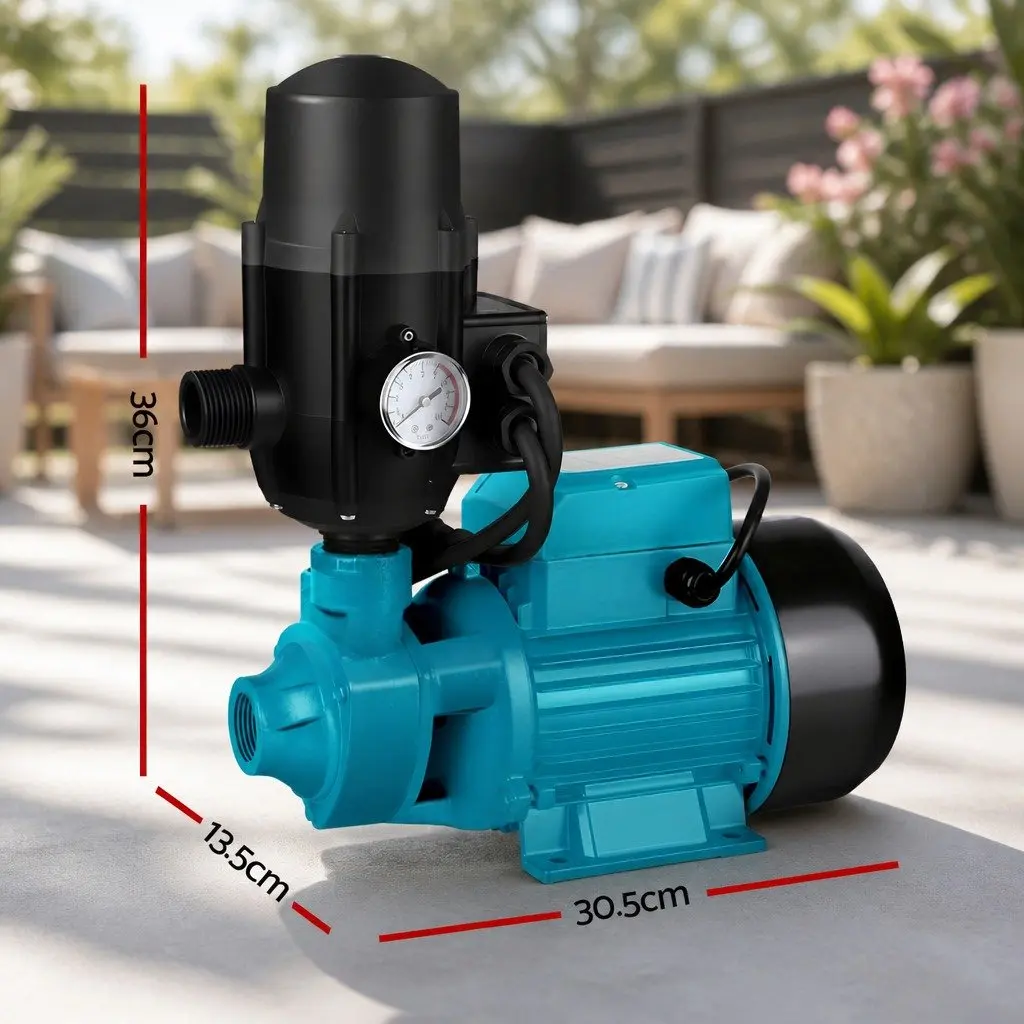 Water Pump 750W Garden Irrigation Booster Pressure Tank Auto Cleaning Pool Jet