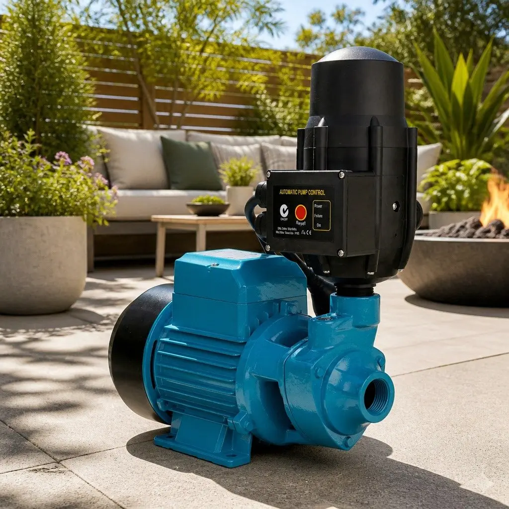 Water Pump 750W Garden Irrigation Booster Pressure Tank Auto Cleaning Pool Jet