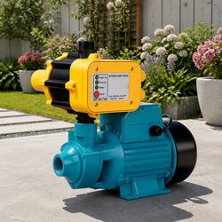 Water Pump Garden Irrigation Booster 750W Auto Pressure Controller Yellow