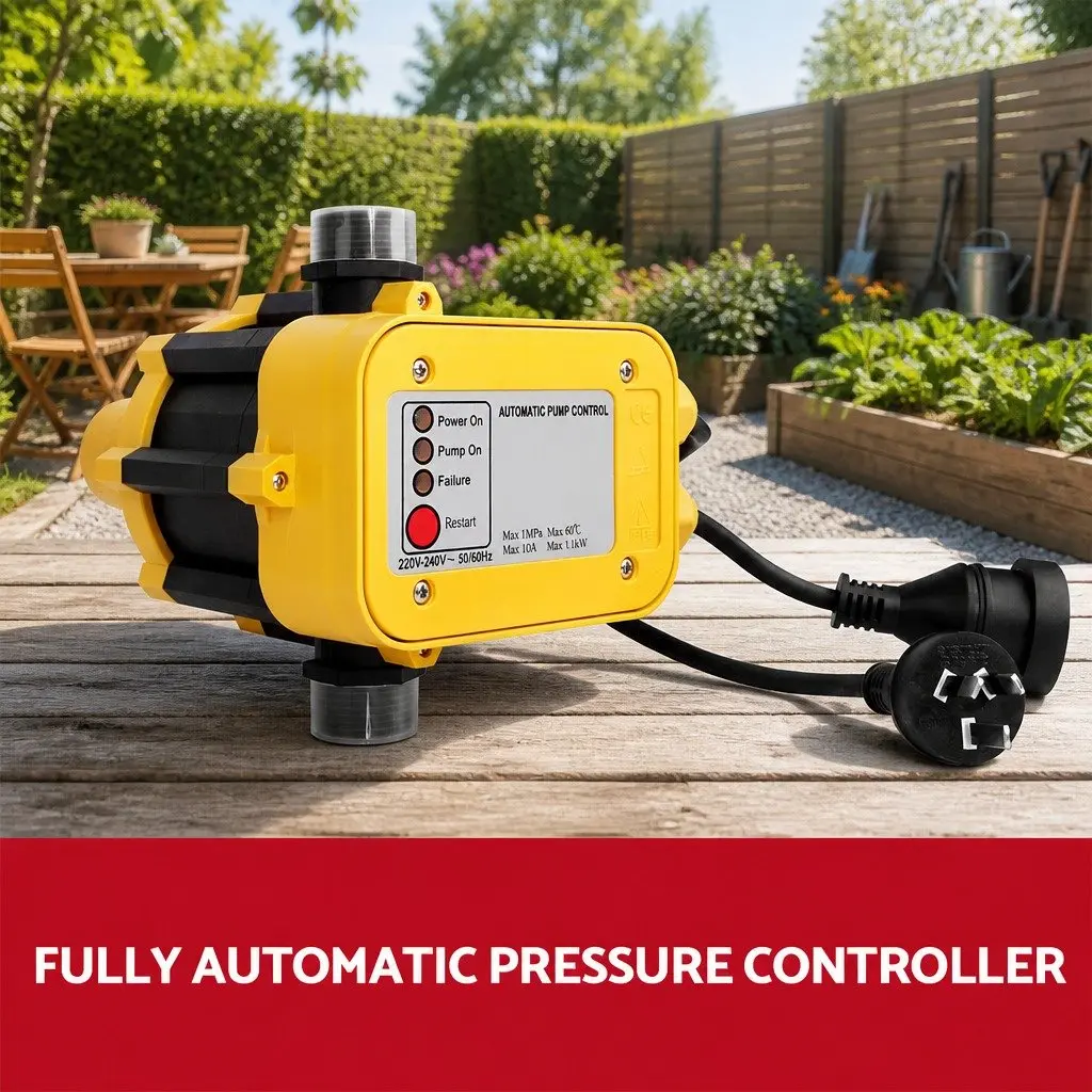 4 Stage Water Pump Stainless Steel 2000W Yellow Max Pressure Automatic Irrigation System for Garden Home Farm Water Supply