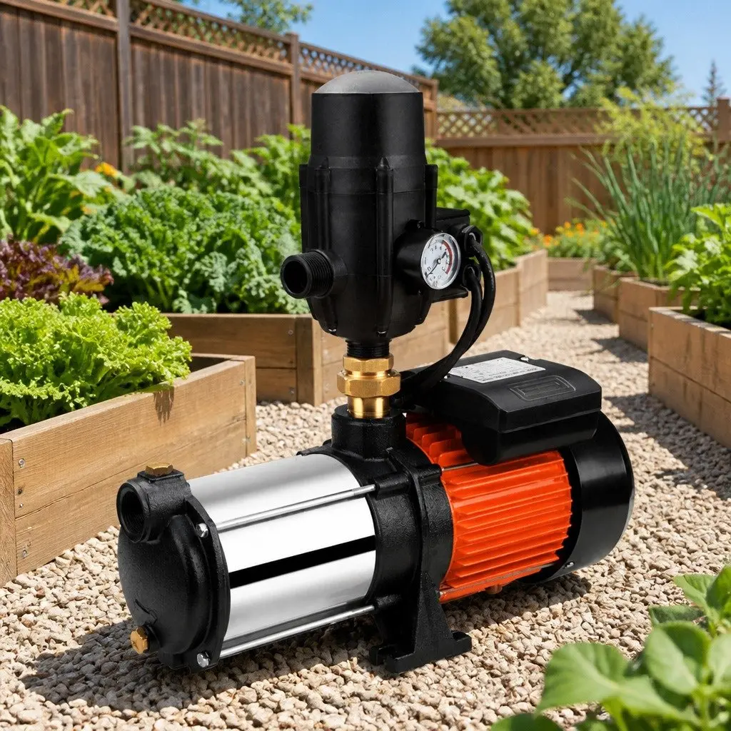 1800W Multi-Stage Garden Water Pressure Pump Automatic Irrigation Booster