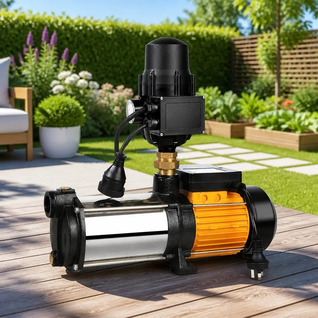 5-Stage Water Pump Stainless Steel 2500W 64m Black