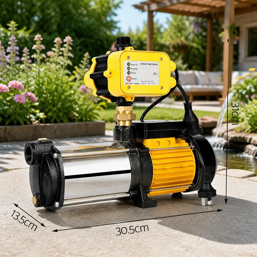 Irrigation Pump 5-Stage Stainless Steel 2500W Yellow