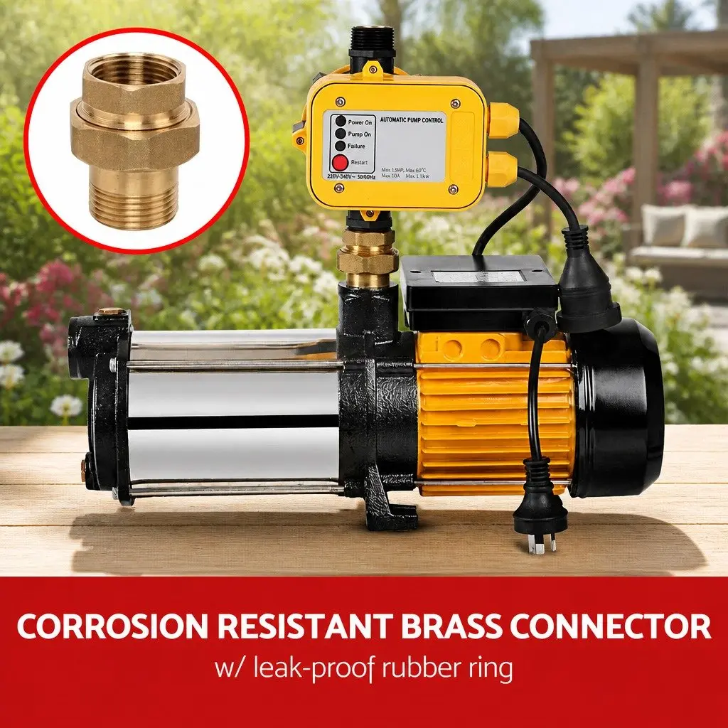 Irrigation Pump 5-Stage Stainless Steel 2500W Yellow