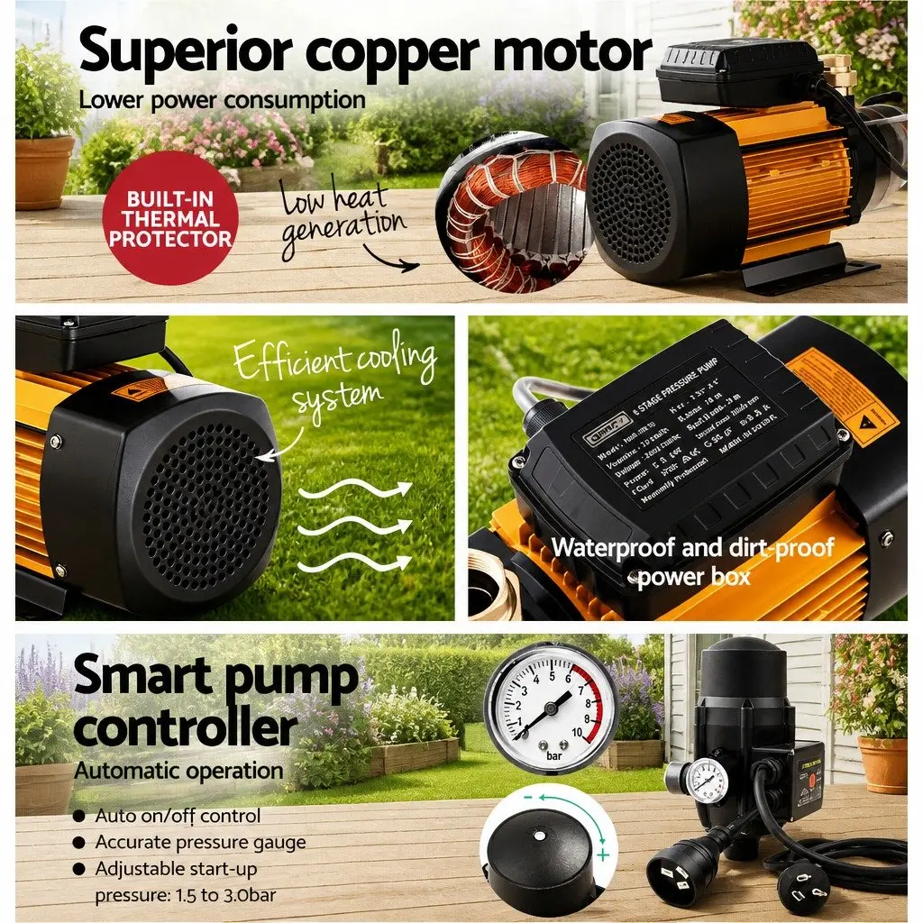 2500W Water Pump for Home and Garden Use